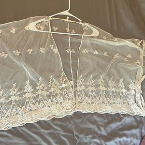 White lace shawl